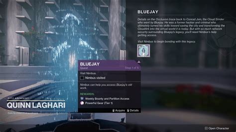 Destiny 2 Bluejay arayışı ve Shellcode Fragments kılavuzunun nasıl toplanacağı