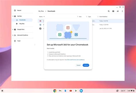 Google, Microsoft 365 entegrasyonunu ChromeOS’a eklemeyi planlıyor